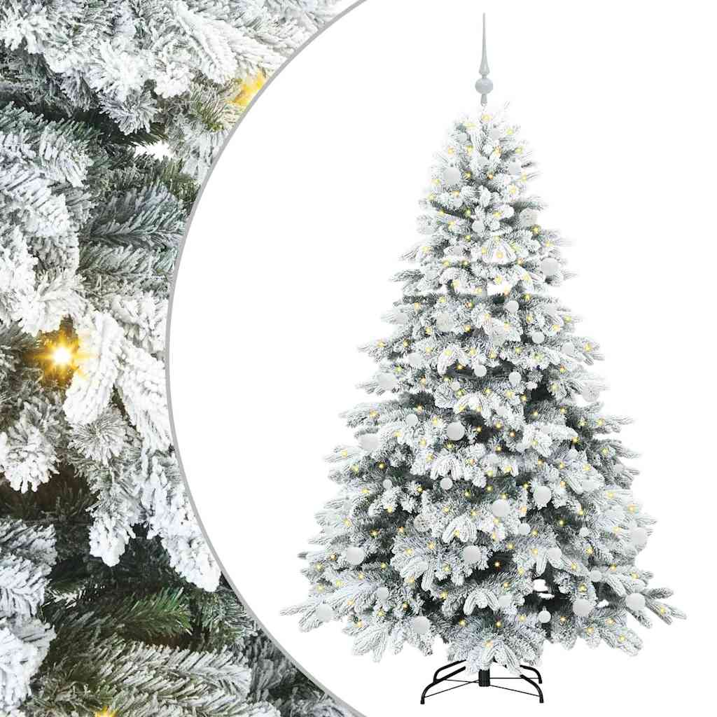 Albero di Natale artificiale con 300 LED Verde 180 cm PE e PVC