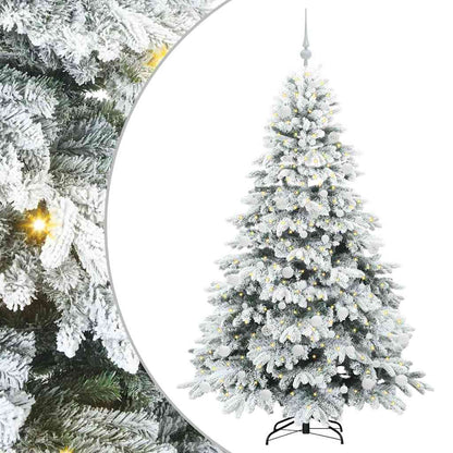 Albero di Natale artificiale con 300 LED Verde 180 cm PE e PVC