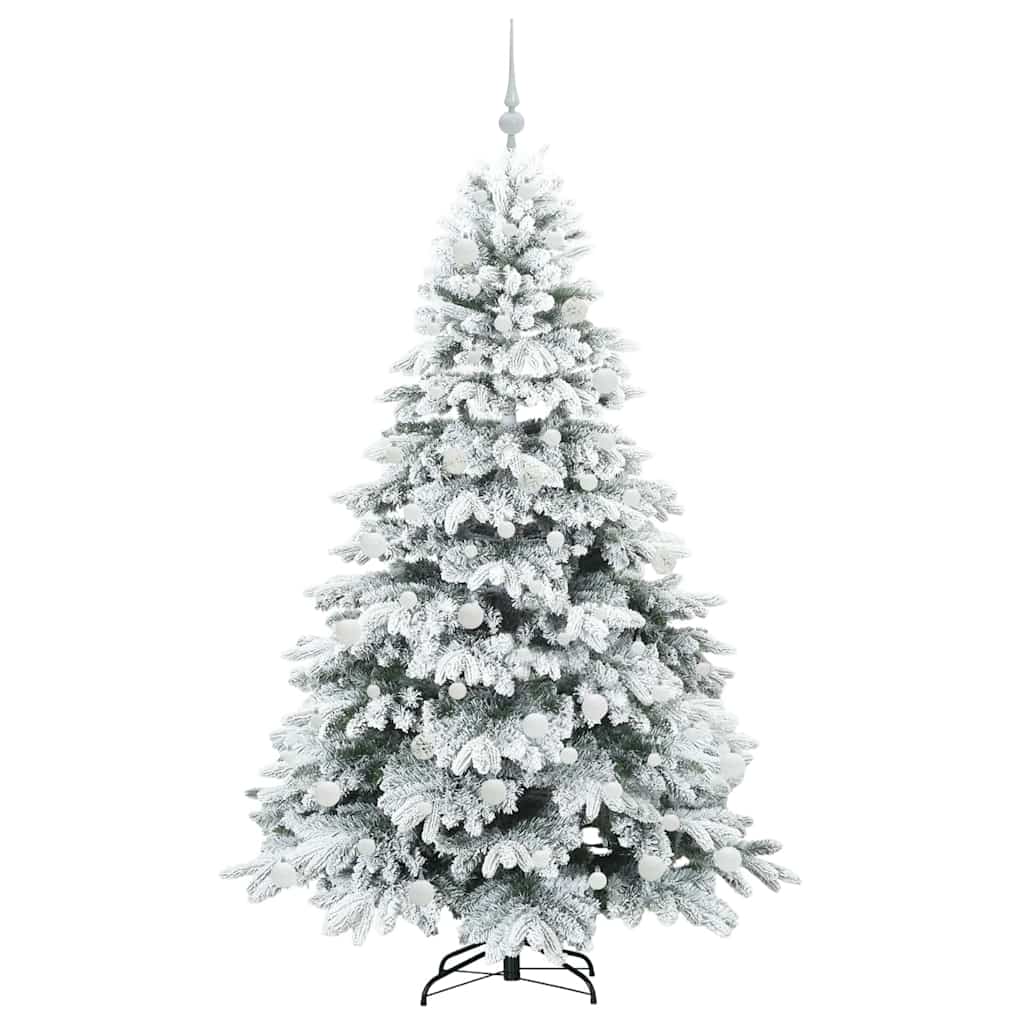 Albero di Natale artificiale con 300 LED Verde 180 cm PE e PVC