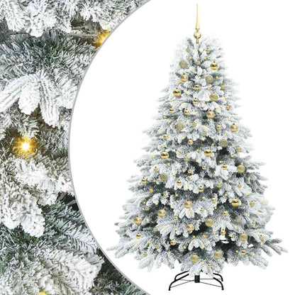 Albero di Natale artificiale con 300 LED Verde 180 cm PE e PVC