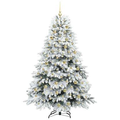 Albero di Natale artificiale con 300 LED Verde 180 cm PE e PVC
