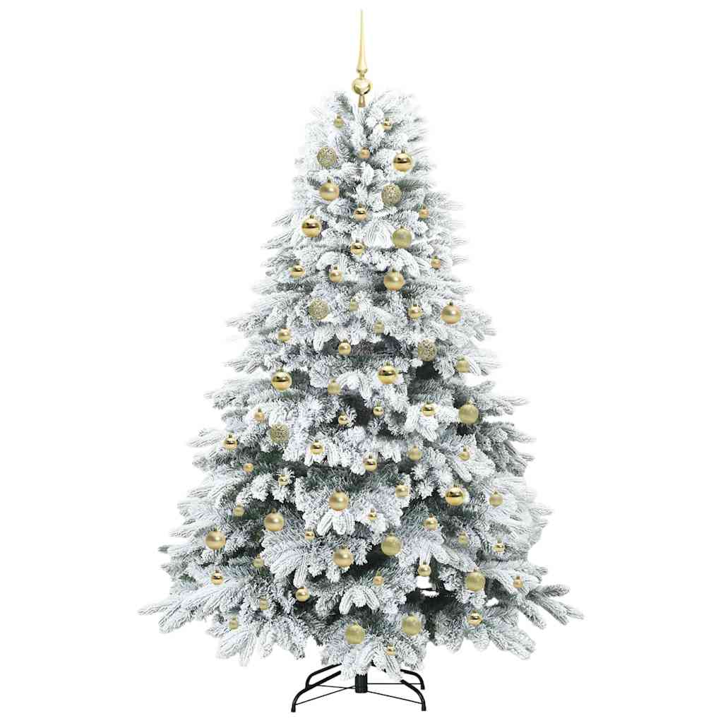 Albero di Natale artificiale con 300 LED Verde 180 cm PE e PVC