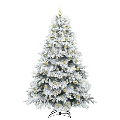 Albero di Natale artificiale con 300 LED Verde 180 cm PE e PVC