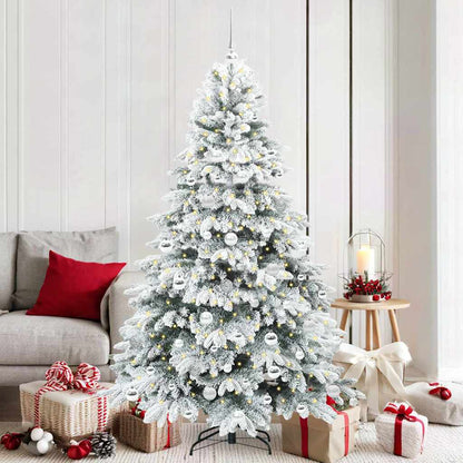 Albero di Natale artificiale con 300 LED Verde 180 cm PE e PVC