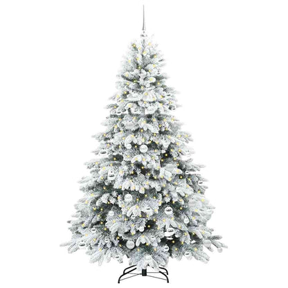 Albero di Natale artificiale con 300 LED Verde 180 cm PE e PVC
