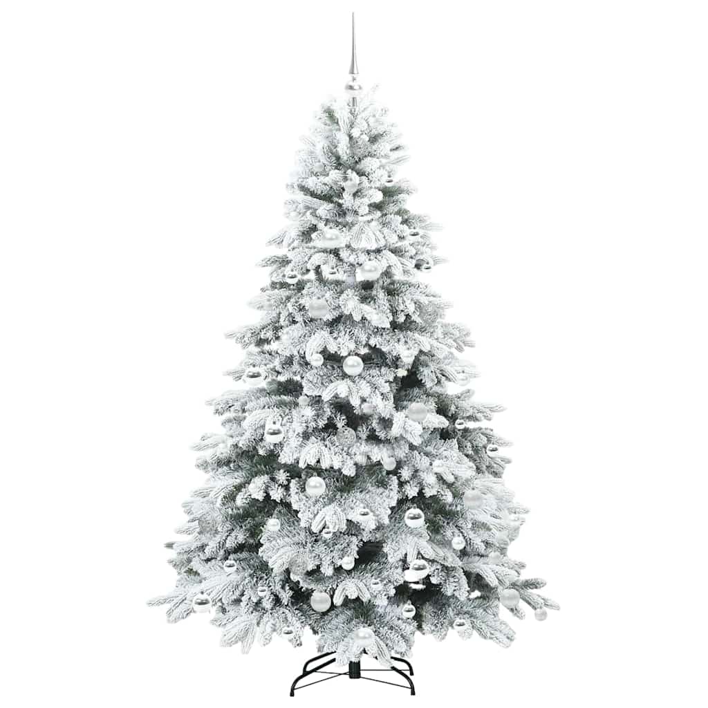 Albero di Natale artificiale con 300 LED Verde 180 cm PE e PVC