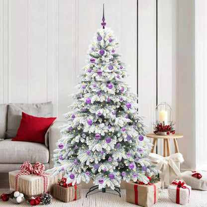 Albero di Natale artificiale con 300 LED Verde 180 cm PE e PVC