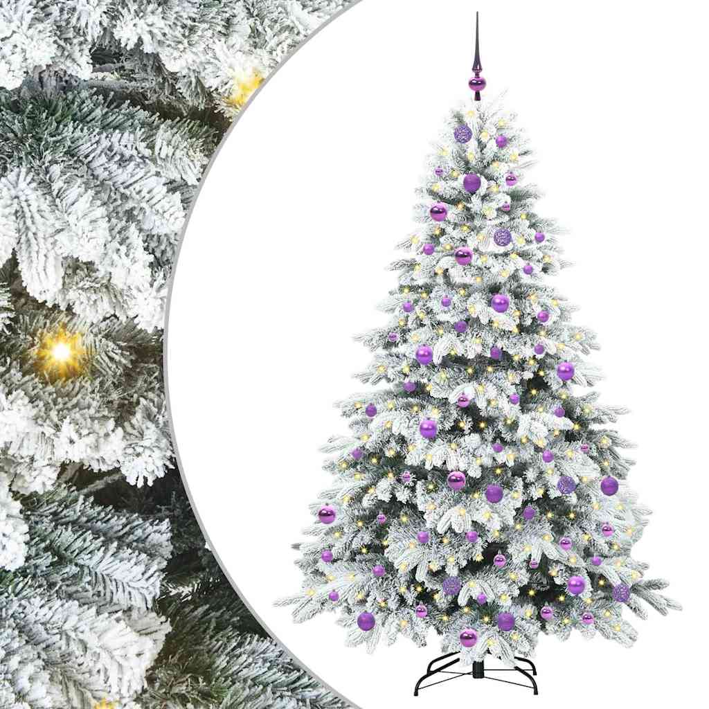 Albero di Natale artificiale con 300 LED Verde 180 cm PE e PVC