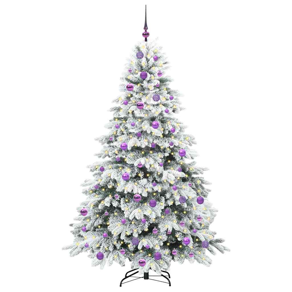 Albero di Natale artificiale con 300 LED Verde 180 cm PE e PVC