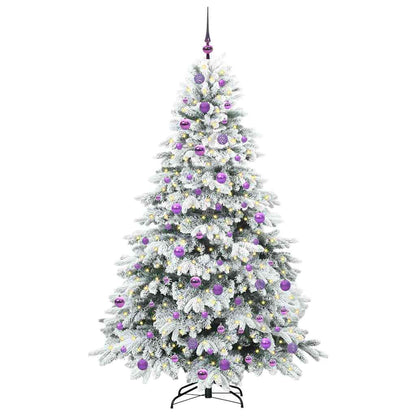 Albero di Natale artificiale con 300 LED Verde 180 cm PE e PVC