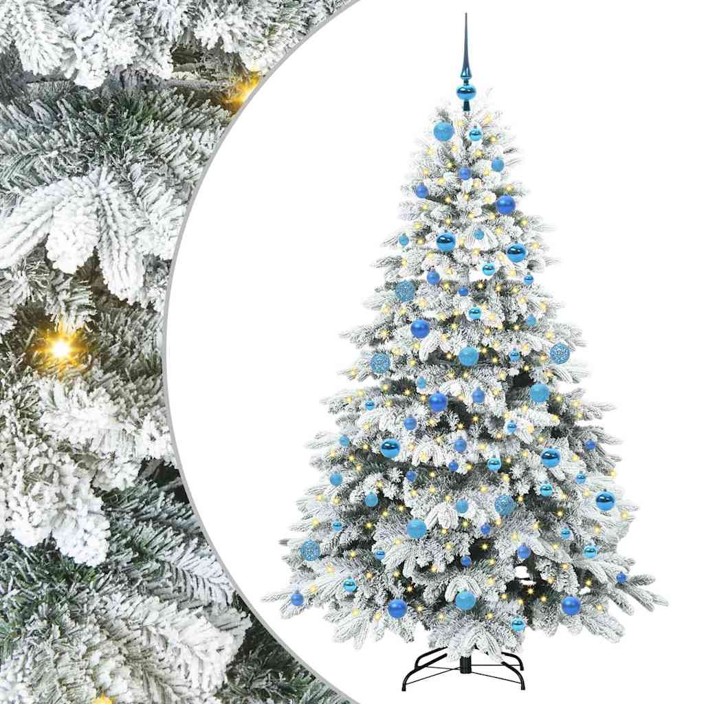 Albero di Natale artificiale con 300 LED Verde 180 cm PE e PVC