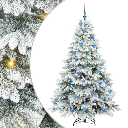 Albero di Natale artificiale con 300 LED Verde 180 cm PE e PVC