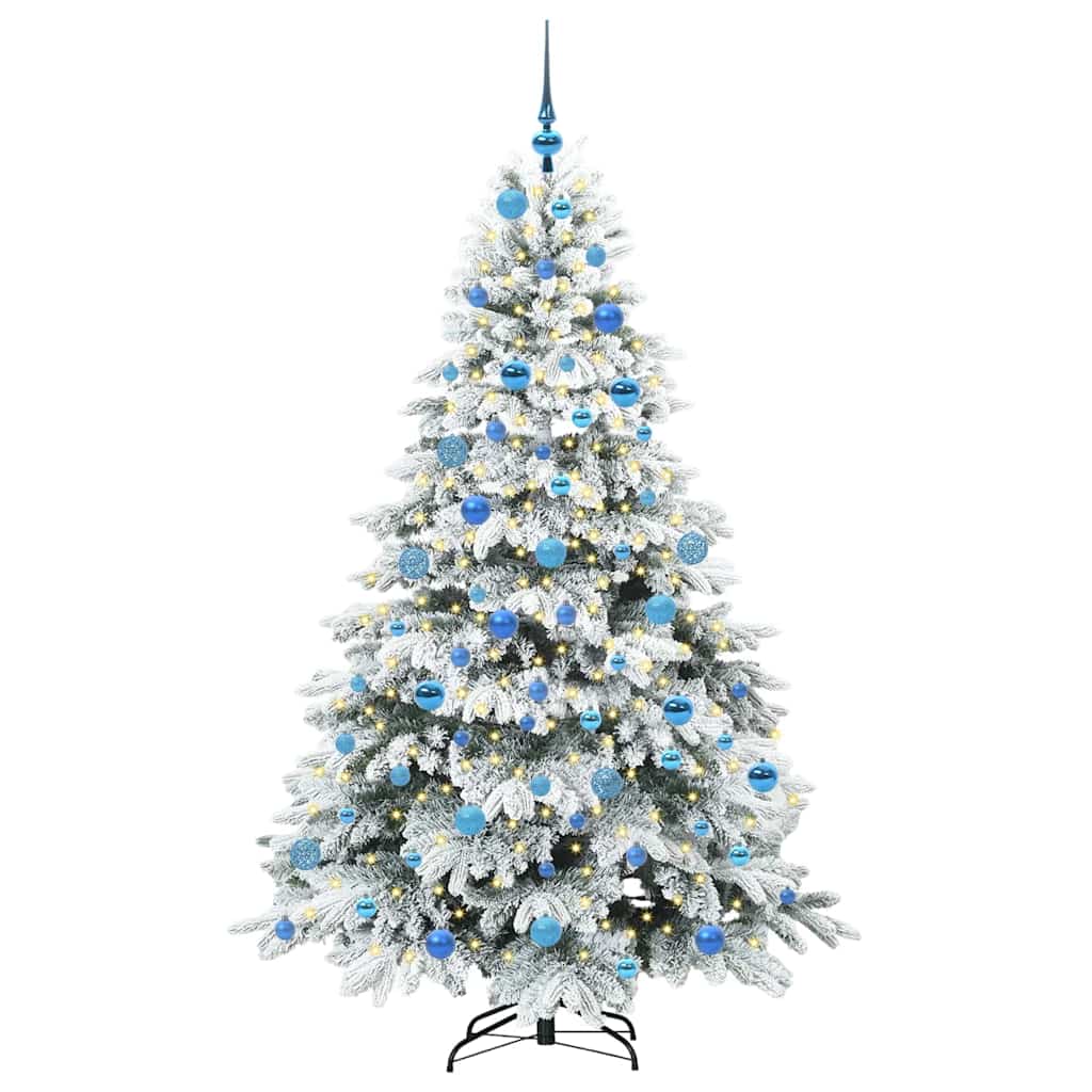 Albero di Natale artificiale con 300 LED Verde 180 cm PE e PVC