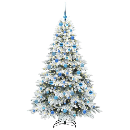 Albero di Natale artificiale con 300 LED Verde 180 cm PE e PVC