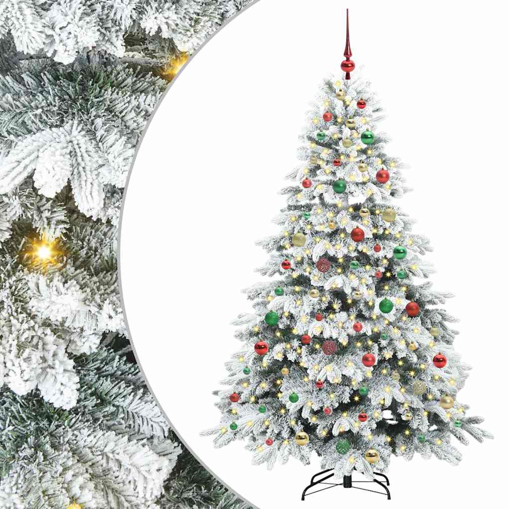 Albero di Natale artificiale con 300 LED Verde 180 cm PE e PVC