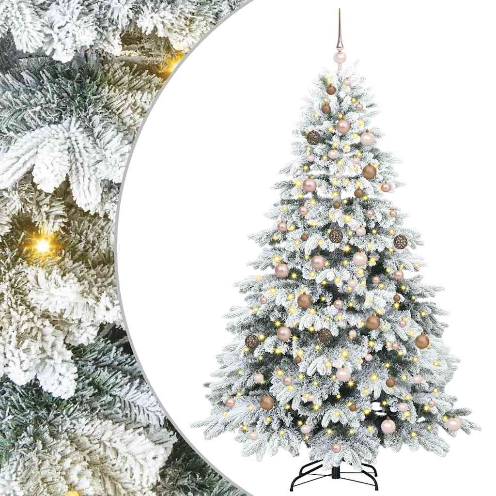 Albero di Natale artificiale con 300 LED Verde 210 cm PE e PVC