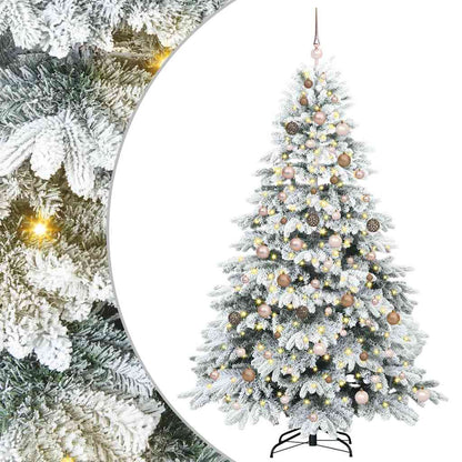 Albero di Natale artificiale con 300 LED Verde 210 cm PE e PVC