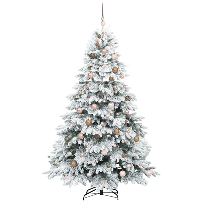 Albero di Natale artificiale con 300 LED Verde 210 cm PE e PVC