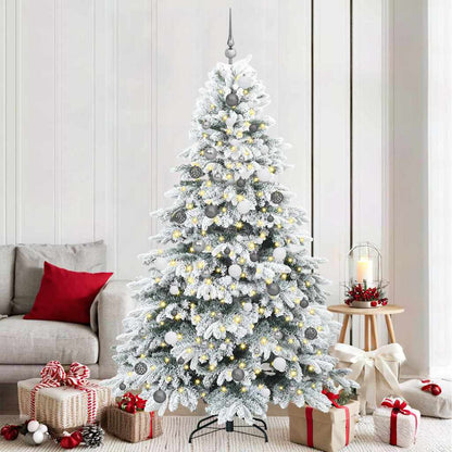 Albero di Natale artificiale con 300 LED Verde 210 cm PE e PVC
