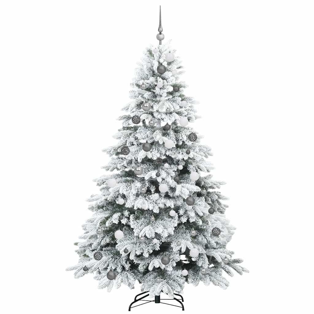 Albero di Natale artificiale con 300 LED Verde 210 cm PE e PVC