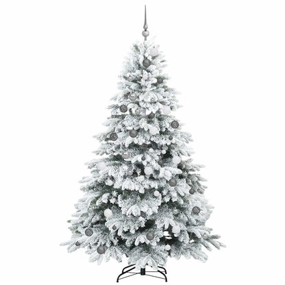 Albero di Natale artificiale con 300 LED Verde 210 cm PE e PVC