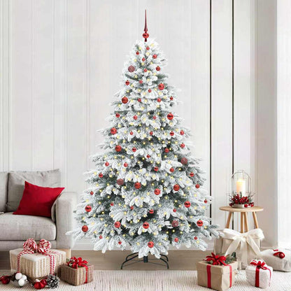 Albero di Natale artificiale con 300 LED Verde 210 cm PE e PVC