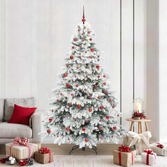 Albero di Natale artificiale con 300 LED Verde 210 cm PE e PVC