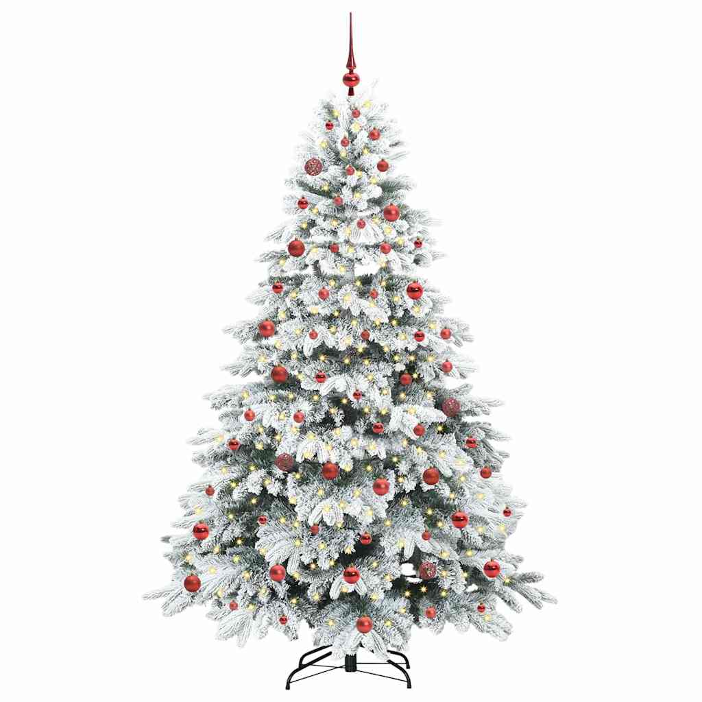 Albero di Natale artificiale con 300 LED Verde 210 cm PE e PVC