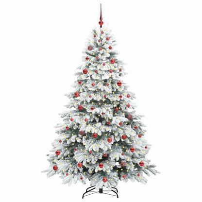 Albero di Natale artificiale con 300 LED Verde 210 cm PE e PVC