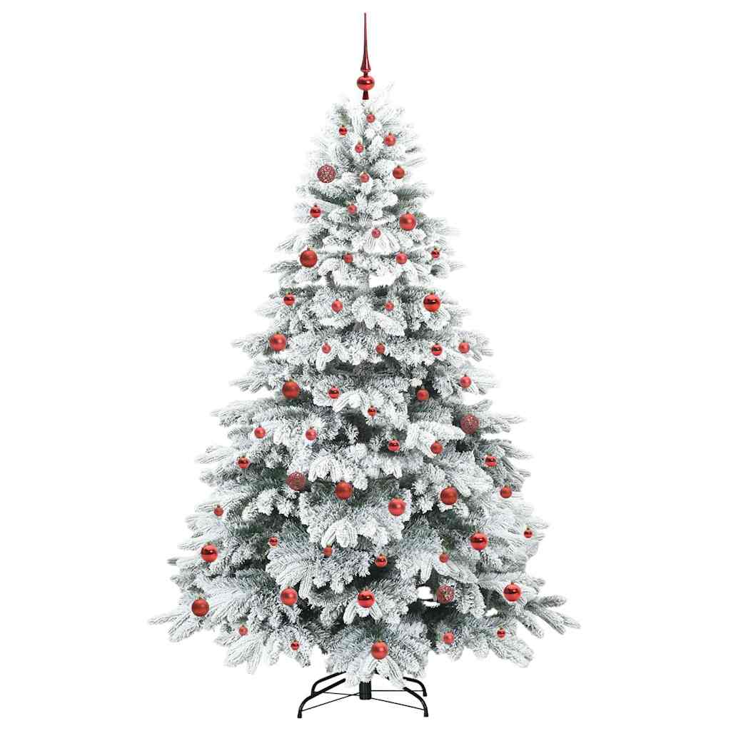 Albero di Natale artificiale con 300 LED Verde 210 cm PE e PVC
