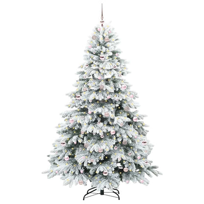 Albero di Natale artificiale con 300 LED Verde 210 cm PE e PVC