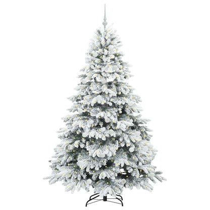 Albero di Natale artificiale con 300 LED Verde 210 cm PE e PVC