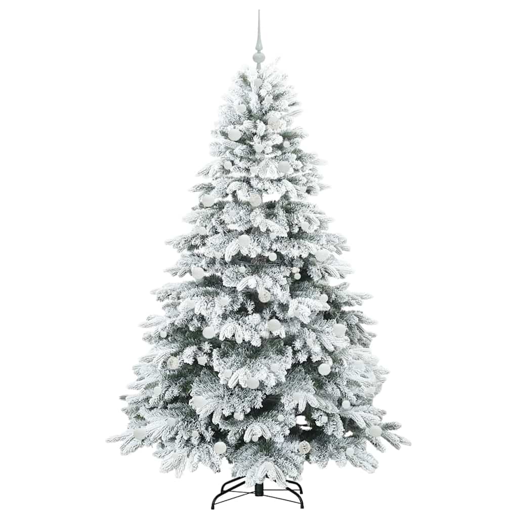 Albero di Natale artificiale con 300 LED Verde 210 cm PE e PVC