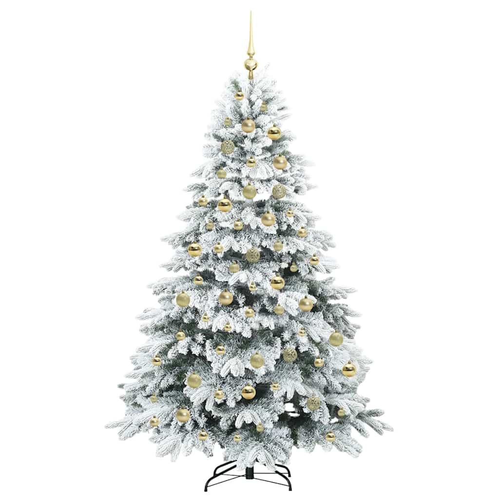 Albero di Natale artificiale con 300 LED Verde 210 cm PE e PVC