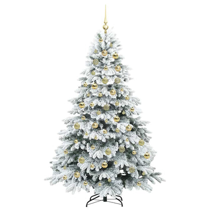 Albero di Natale artificiale con 300 LED Verde 210 cm PE e PVC