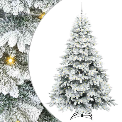 Albero di Natale artificiale con 300 LED Verde 210 cm PE e PVC
