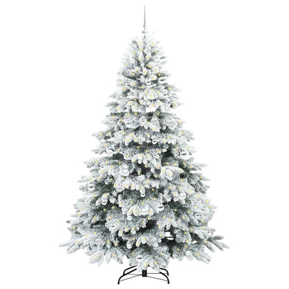 Albero di Natale artificiale con 300 LED Verde 210 cm PE e PVC