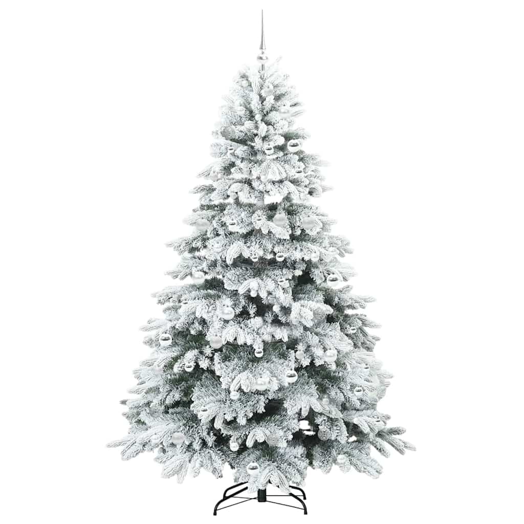 Albero di Natale artificiale con 300 LED Verde 210 cm PE e PVC