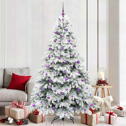 Albero di Natale artificiale con 300 LED Verde 210 cm PE e PVC