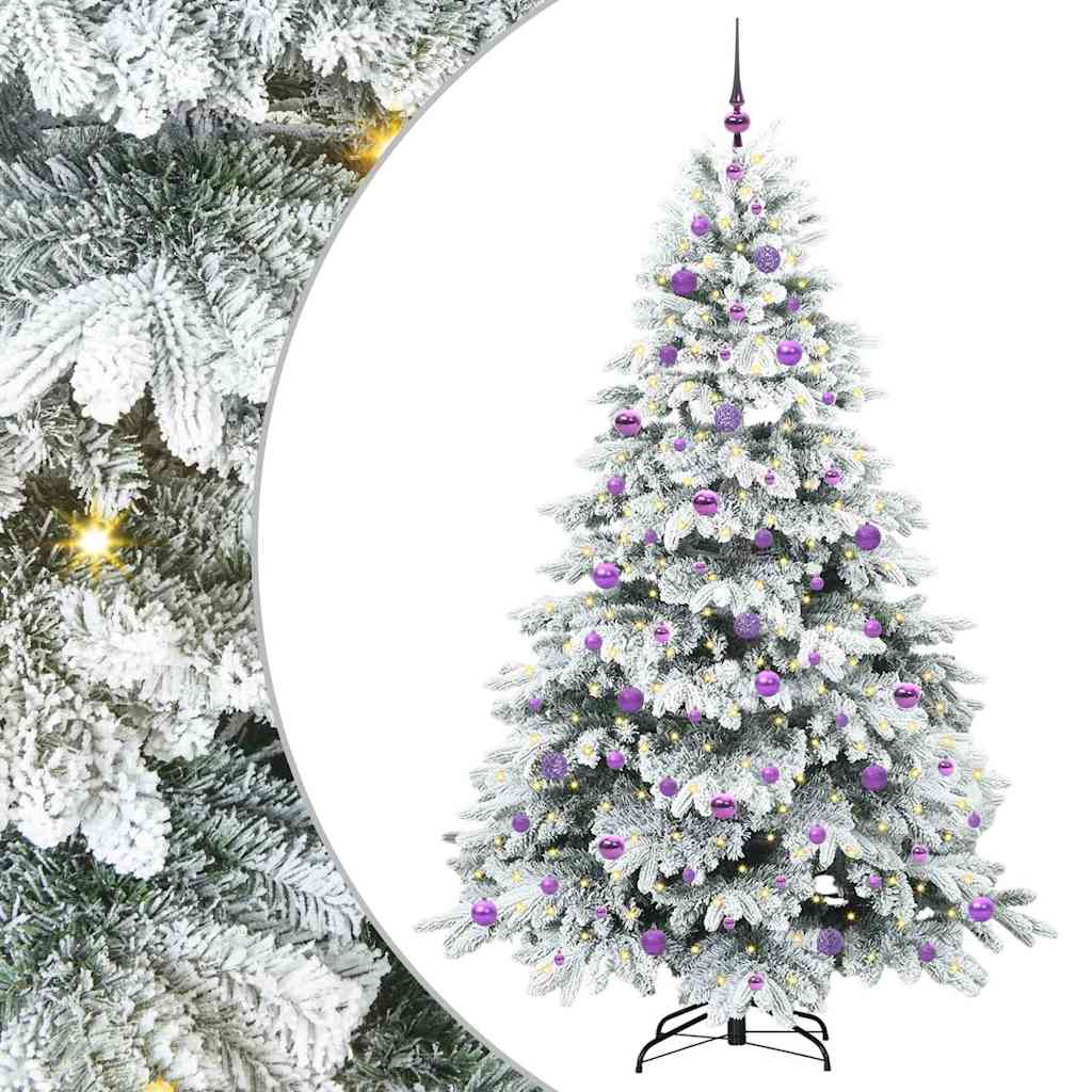 Albero di Natale artificiale con 300 LED Verde 210 cm PE e PVC