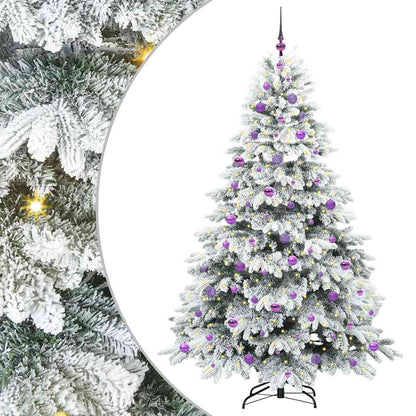 Albero di Natale artificiale con 300 LED Verde 210 cm PE e PVC