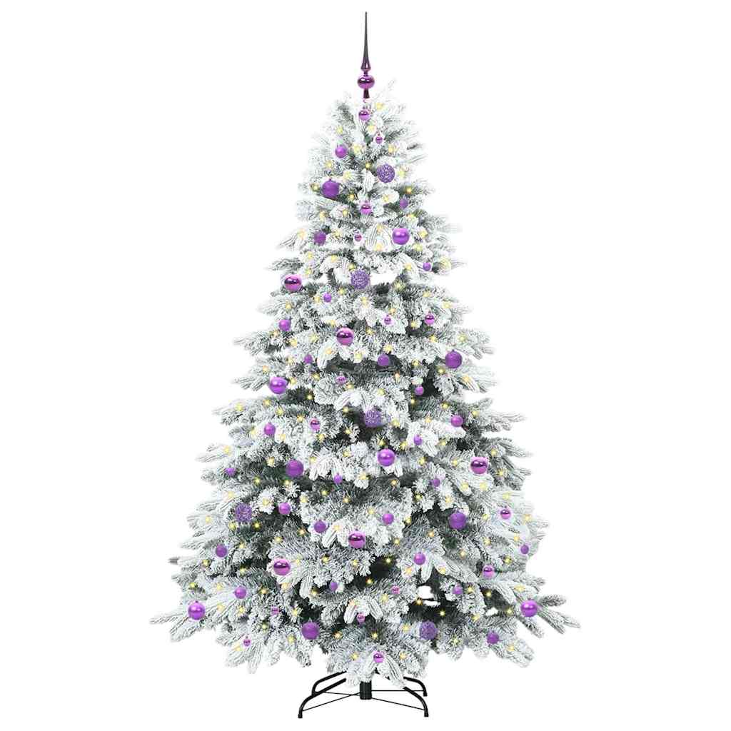 Albero di Natale artificiale con 300 LED Verde 210 cm PE e PVC