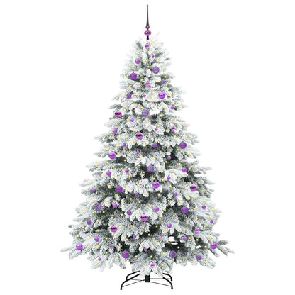Albero di Natale artificiale con 300 LED Verde 210 cm PE e PVC