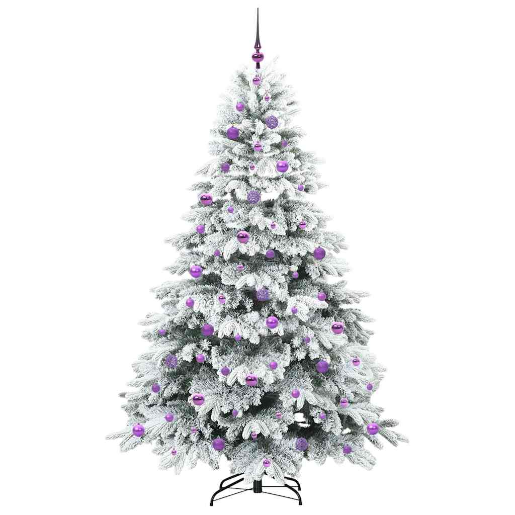 Albero di Natale artificiale con 300 LED Verde 210 cm PE e PVC