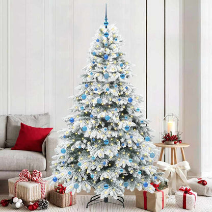 Albero di Natale artificiale con 300 LED Verde 210 cm PE e PVC