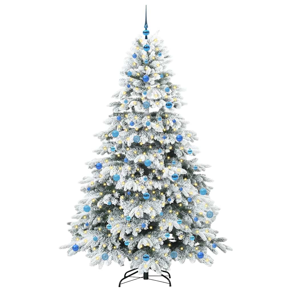 Albero di Natale artificiale con 300 LED Verde 210 cm PE e PVC