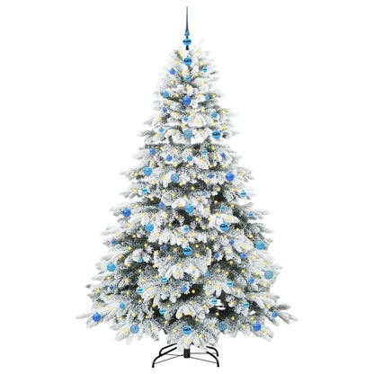 Albero di Natale artificiale con 300 LED Verde 210 cm PE e PVC