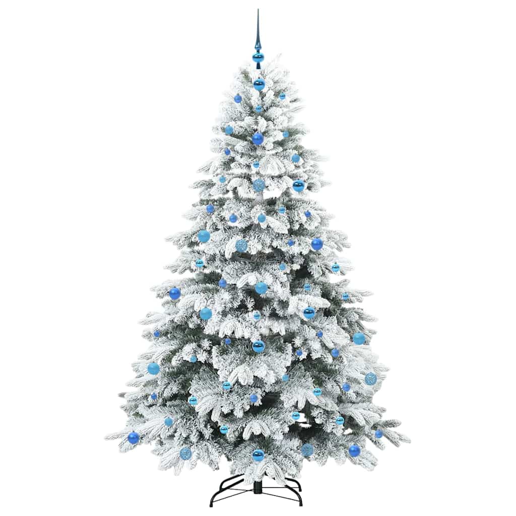 Albero di Natale artificiale con 300 LED Verde 210 cm PE e PVC