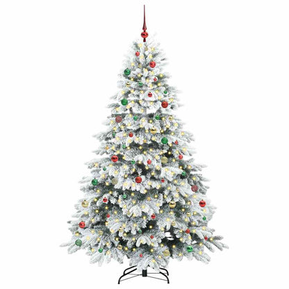 Albero di Natale artificiale con 300 LED Verde 210 cm PE e PVC