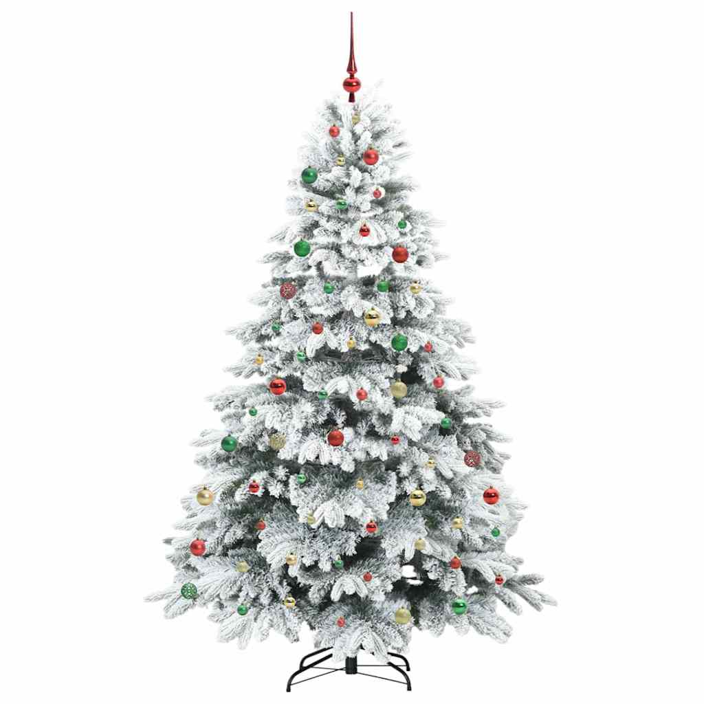 Albero di Natale artificiale con 300 LED Verde 210 cm PE e PVC